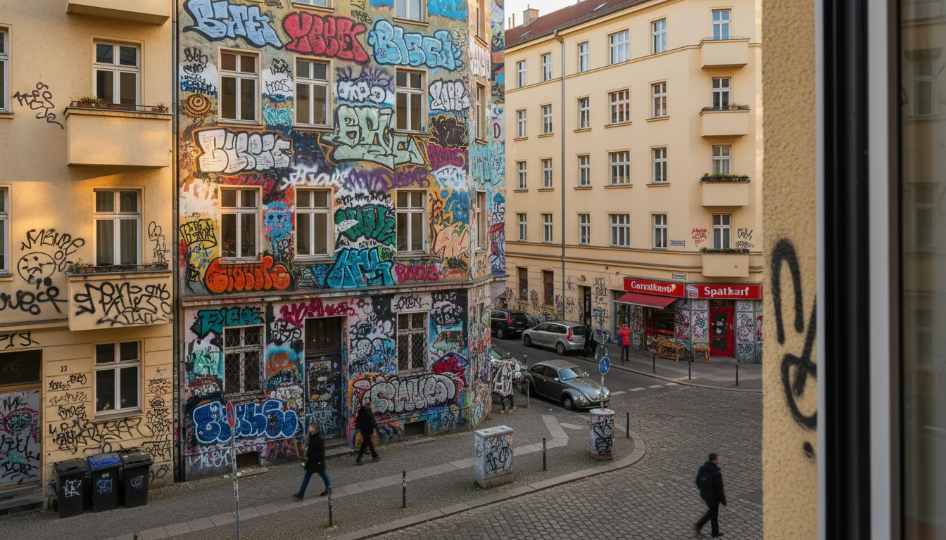 Graffiti în cartierul Kreuzberg, Berlin