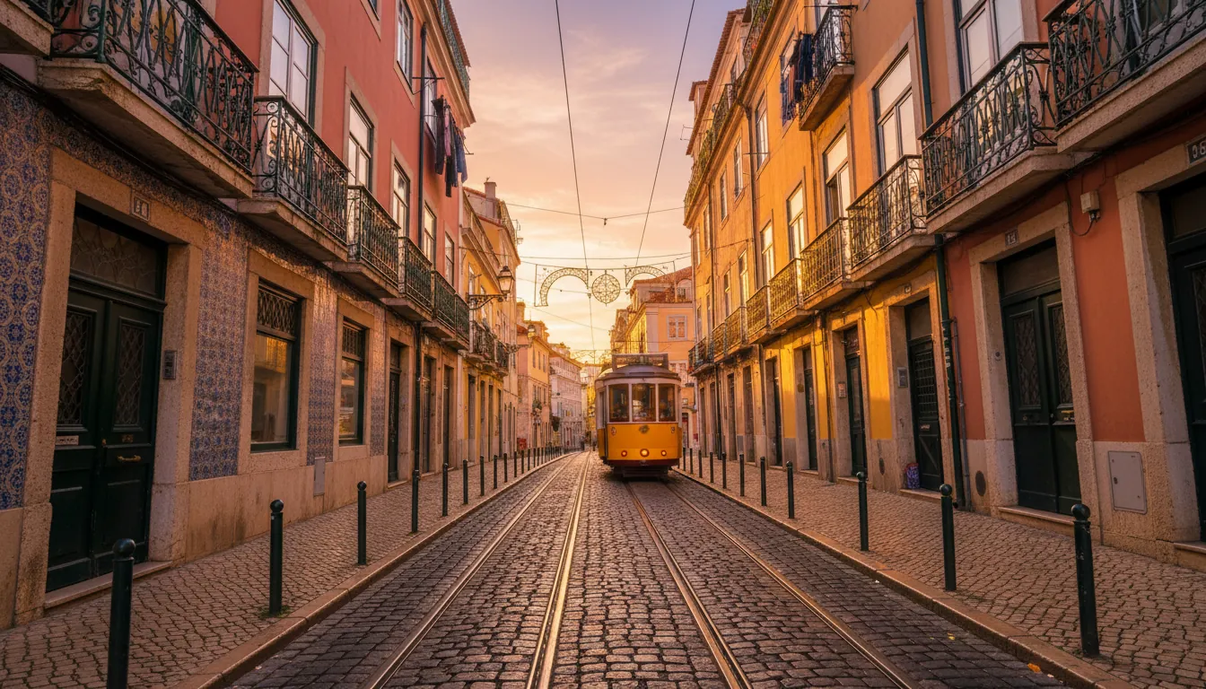 Străzile roz din Lisabona