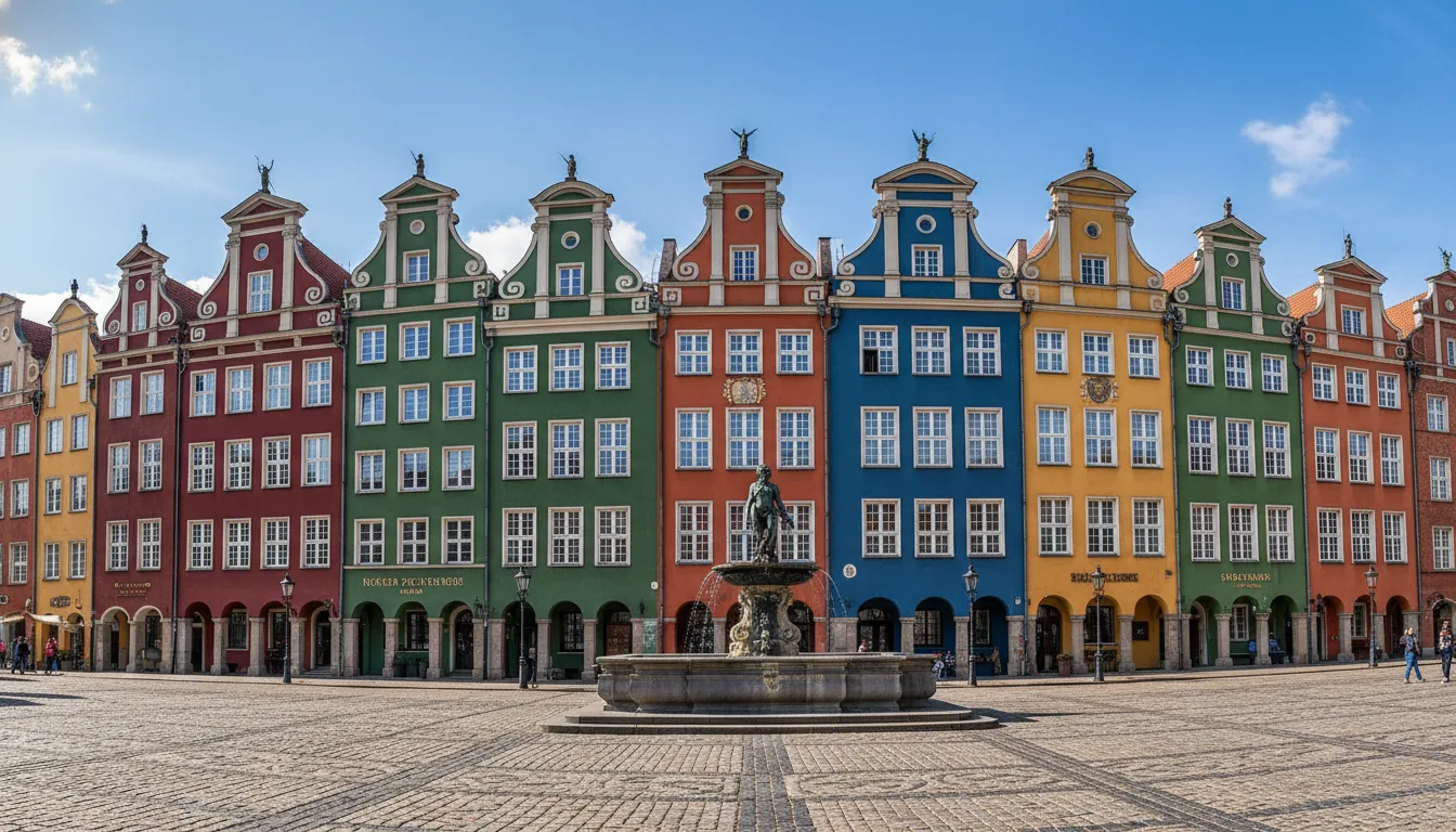 Case colorate în Gdańsk