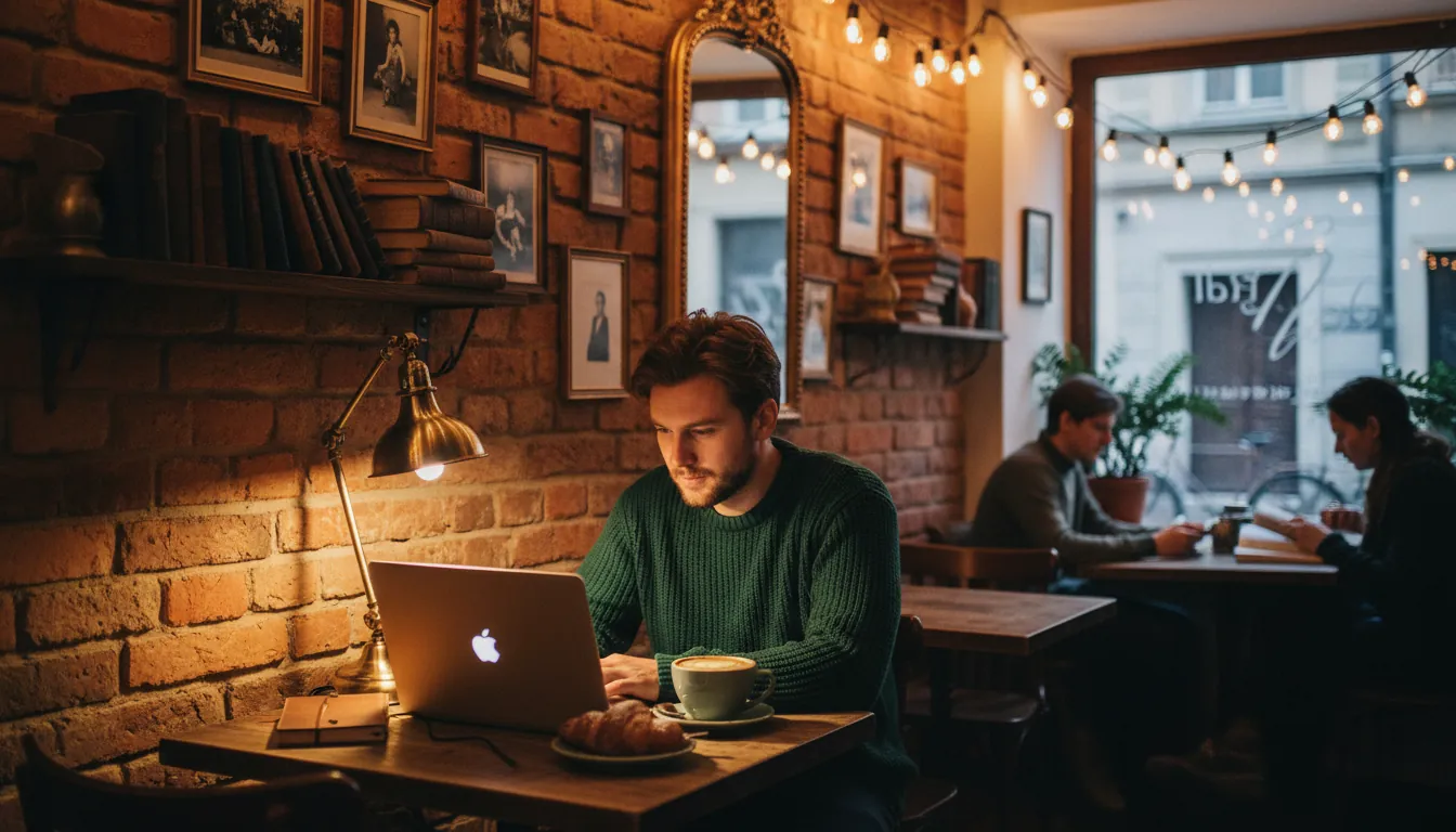 Cafenea în cartierul istoric Kazimierz din Cracovia