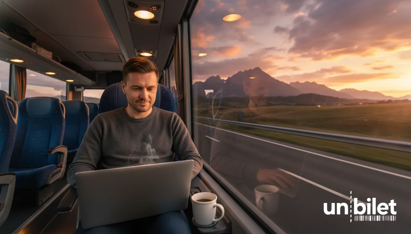 Lucrul confortabil în autobuzul UNBILET
