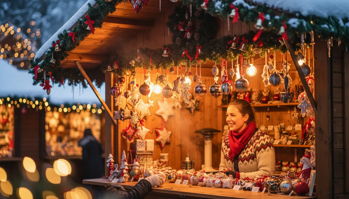 Cort confortabil la târgul de Crăciun