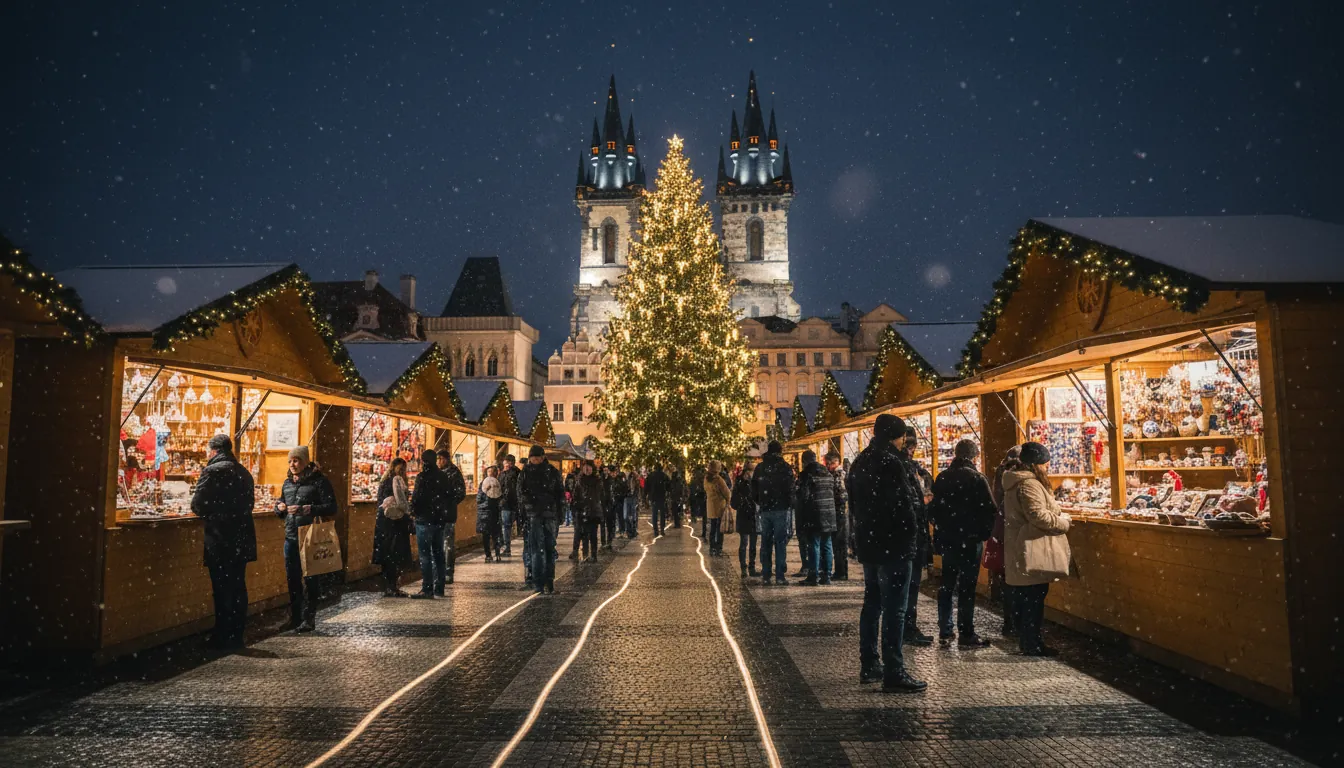 Târgul de Crăciun pe Piața Veche din Praga