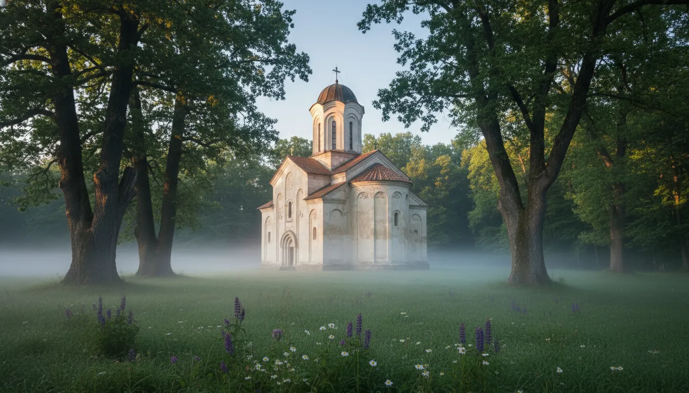 Mănăstire în zona rurală a Moldovei