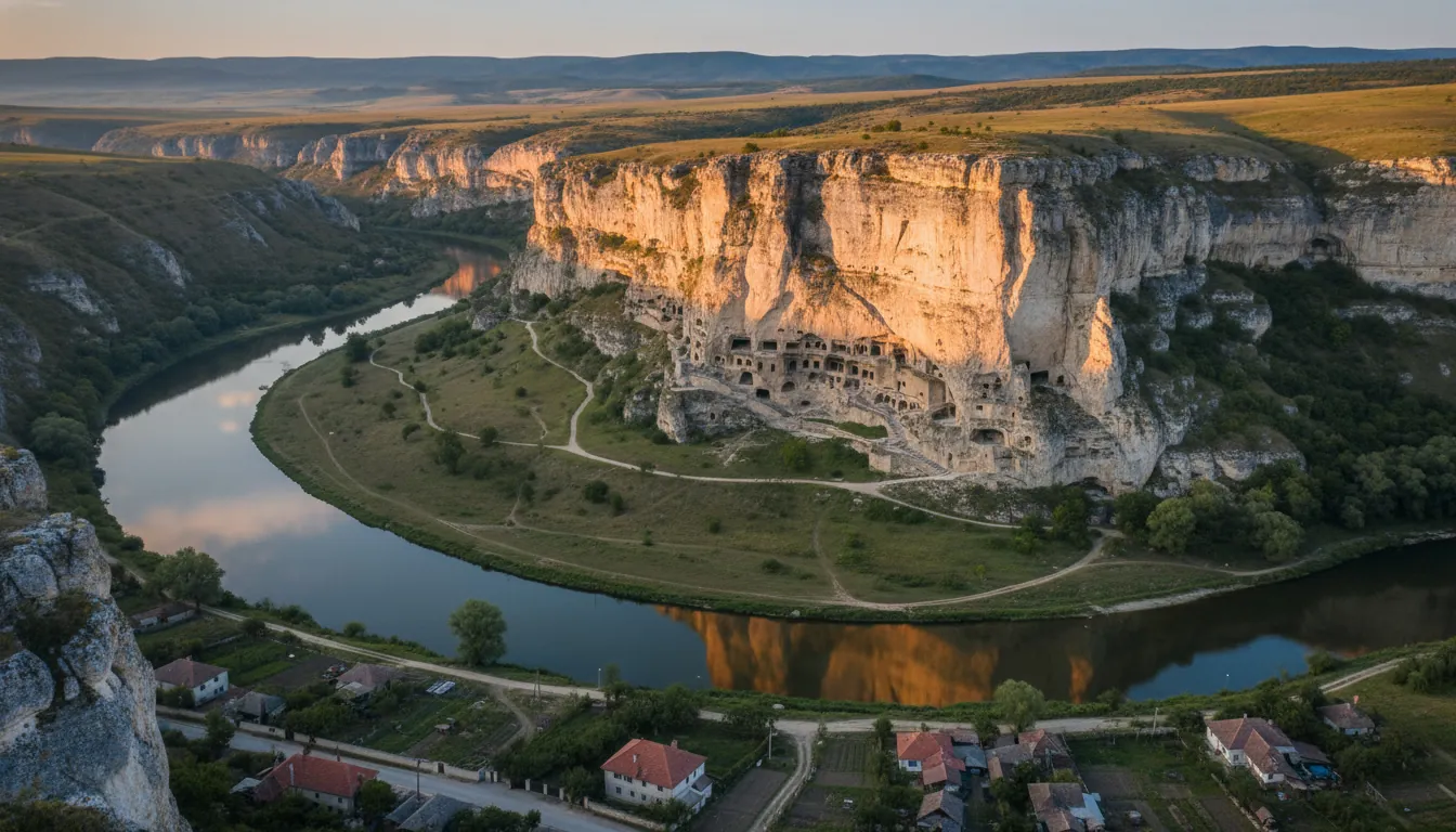 Panorama complexului arheologic Orheiul Vechi