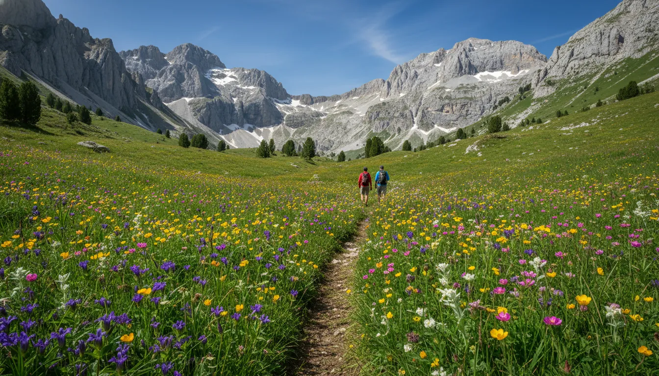 Pajiști alpine în parcul Mercantour
