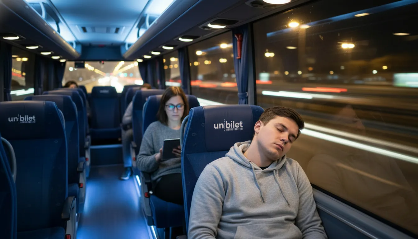 Cabina autobuzului nocturn