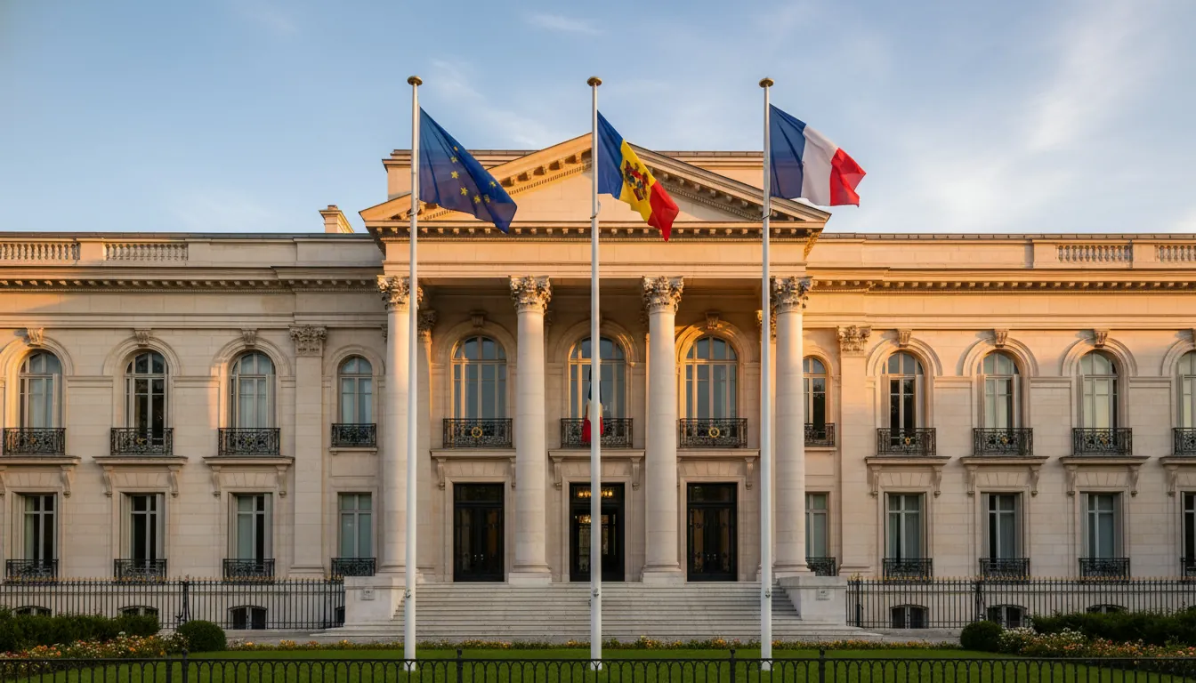 Clădirea ambasadei într-o capitală europeană