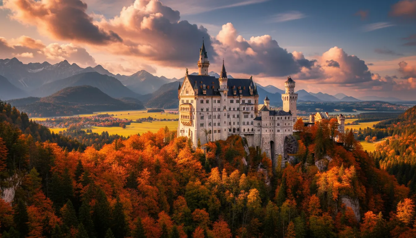 Castelul Neuschwanstein toamna