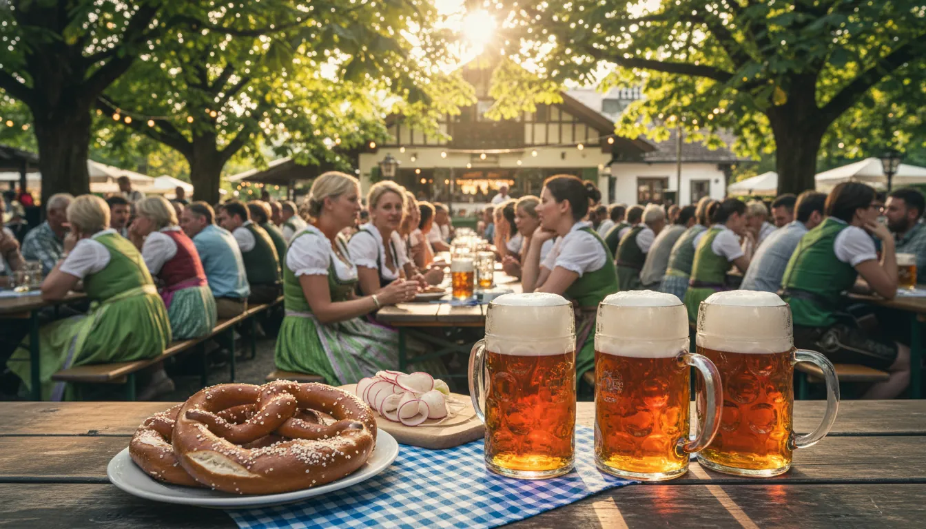 Grădină tradițională de bere în München