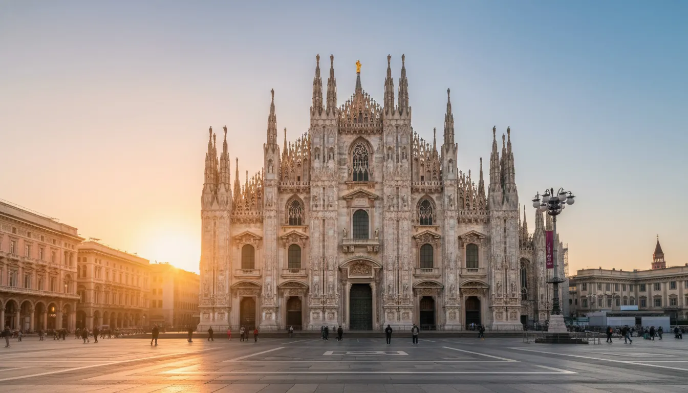 Catedrala Duomo din Milano la zăriș