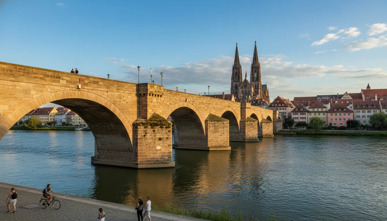Podul de Piatră și catedrala din Regensburg