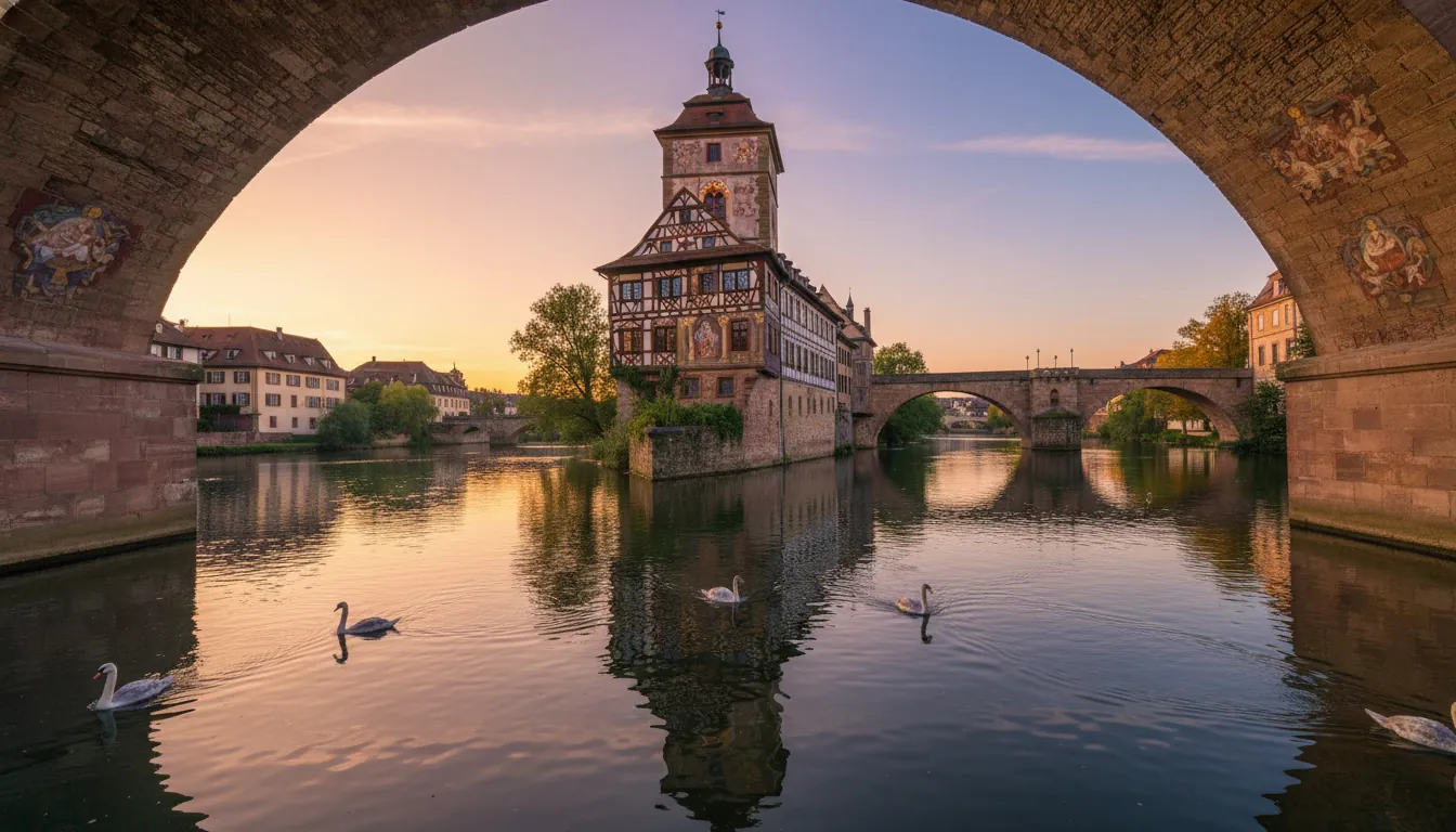 Primăria Veche a Bambergului pe râu