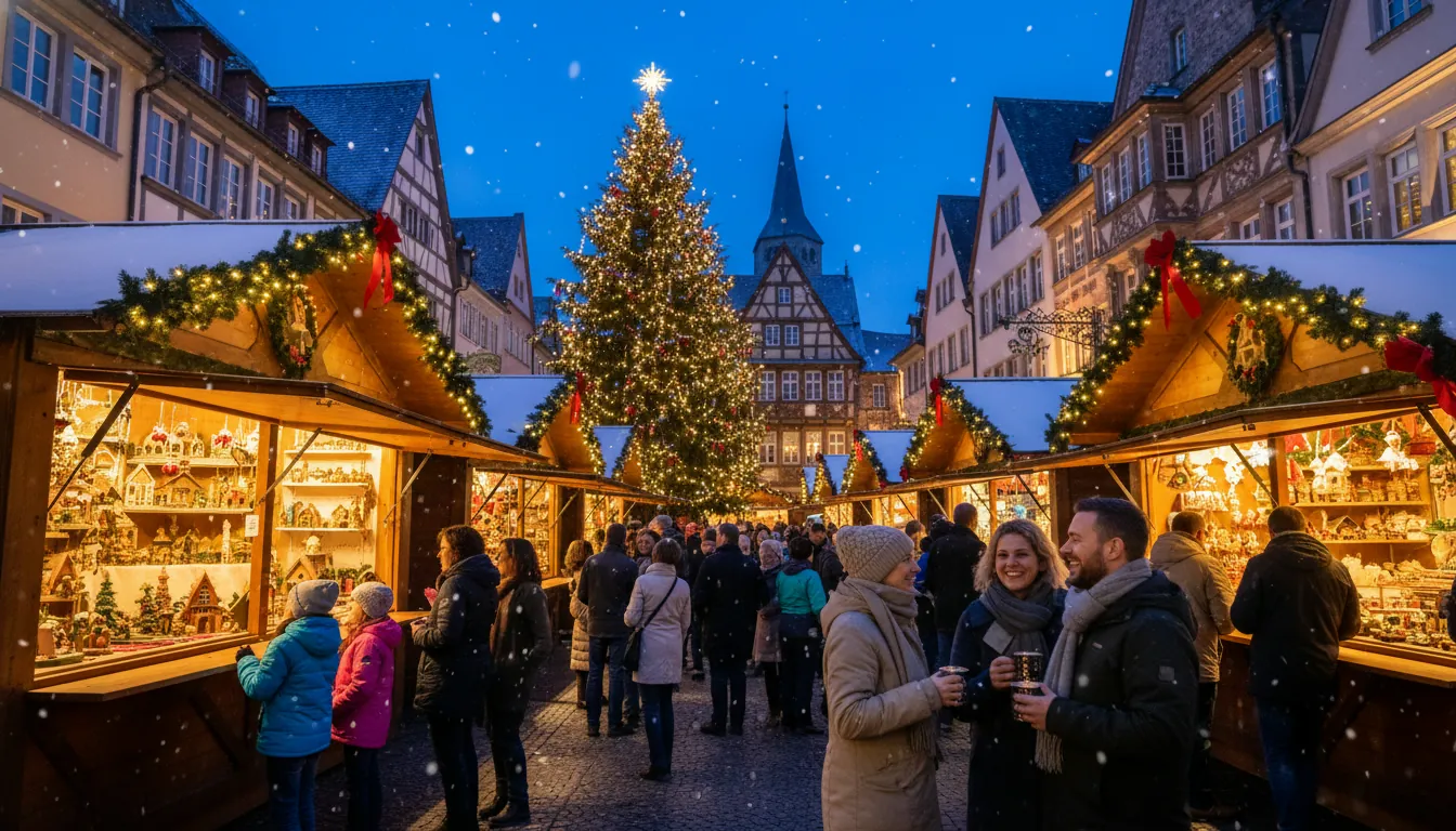 Piața de Crăciun într-un oraș german