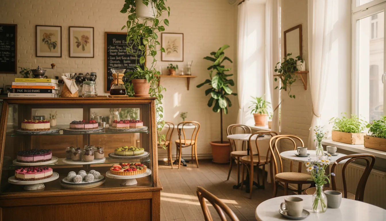 Cafenea vegană confortabilă la Viena