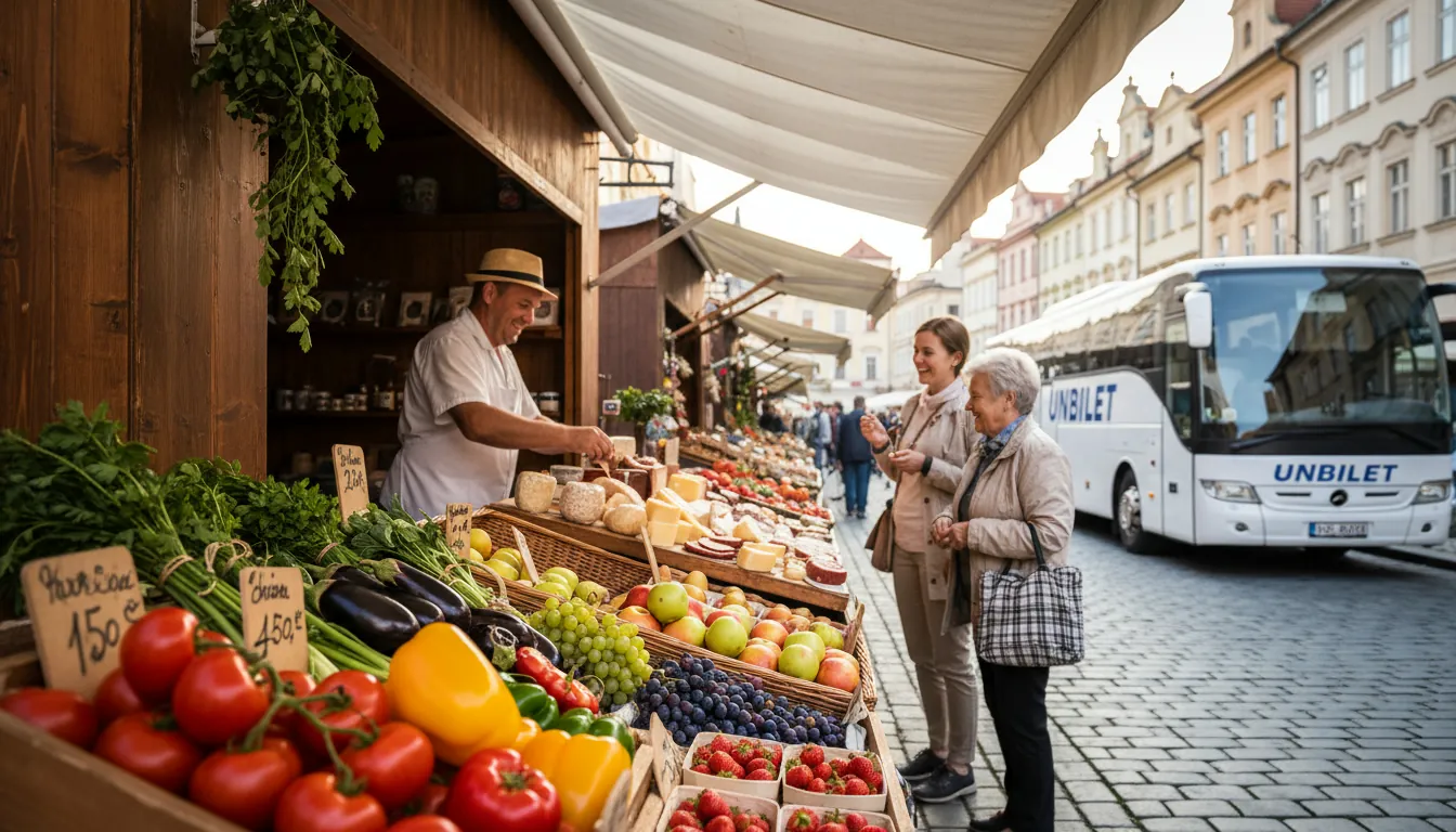 Piață de produse în Praga