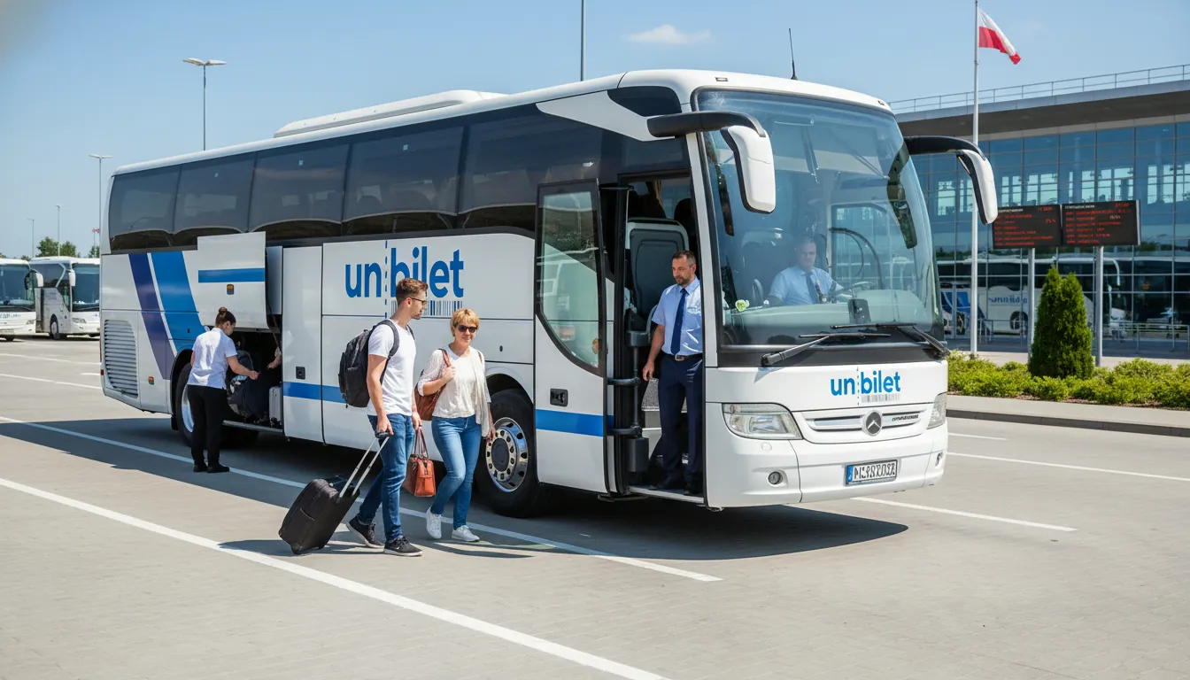 Stația de autobuz în Polonia