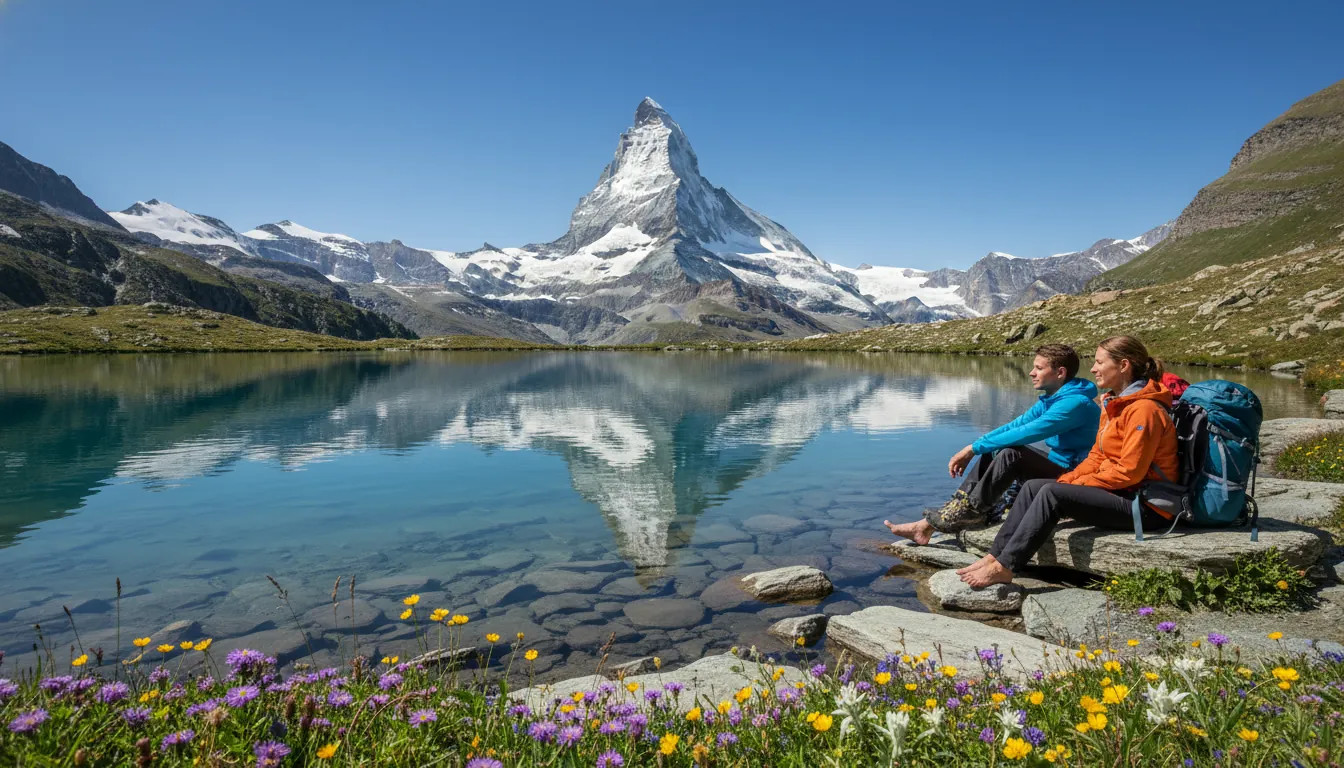 Lac de munte în Alpii Elvețieni