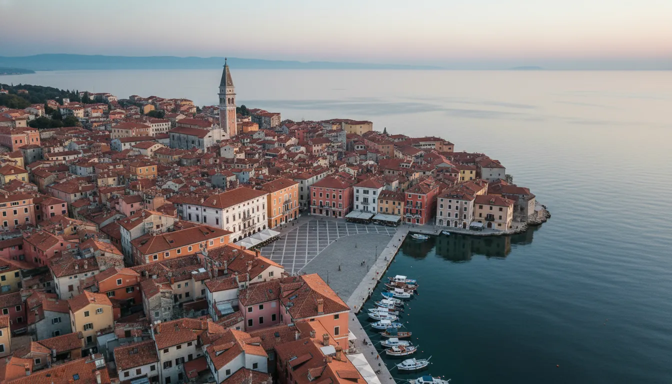 Orașul de coastă Piran din Slovenia