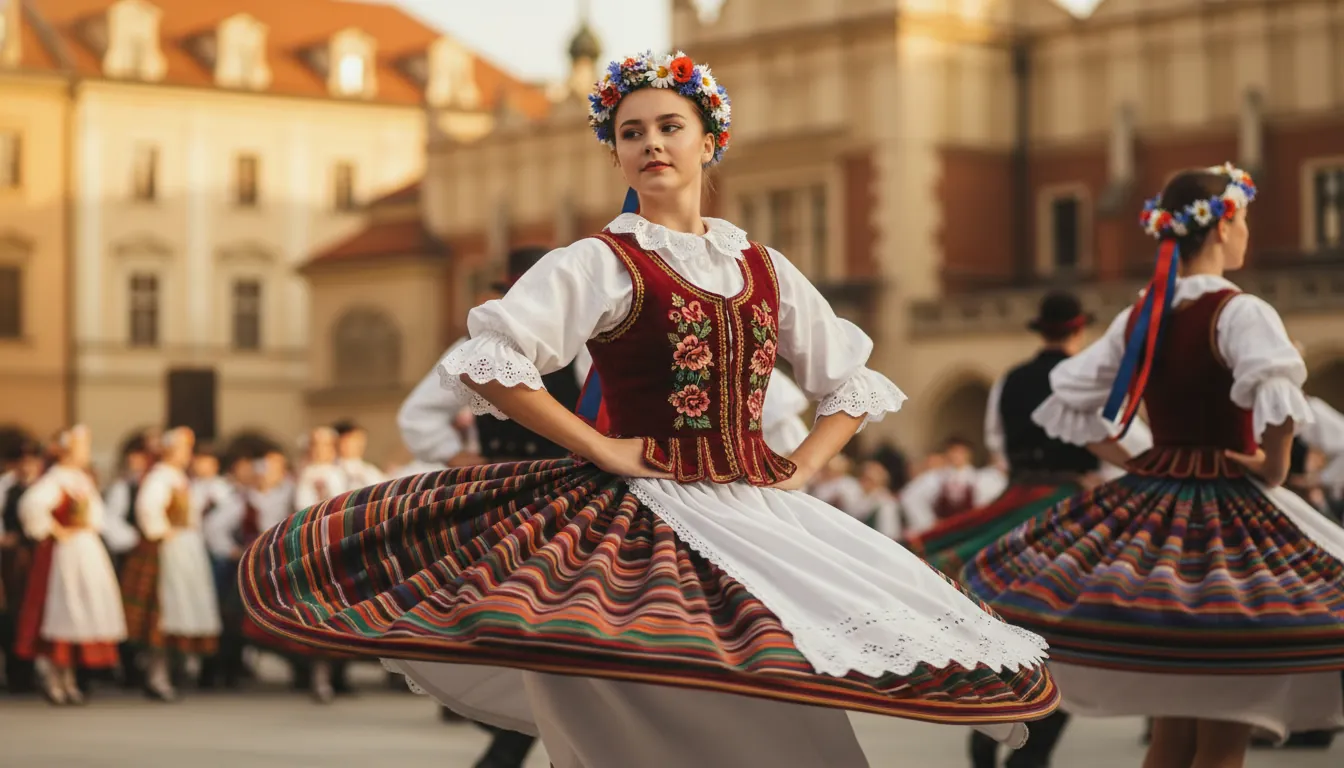 Costumul popular polonez din regiunea Cracovului