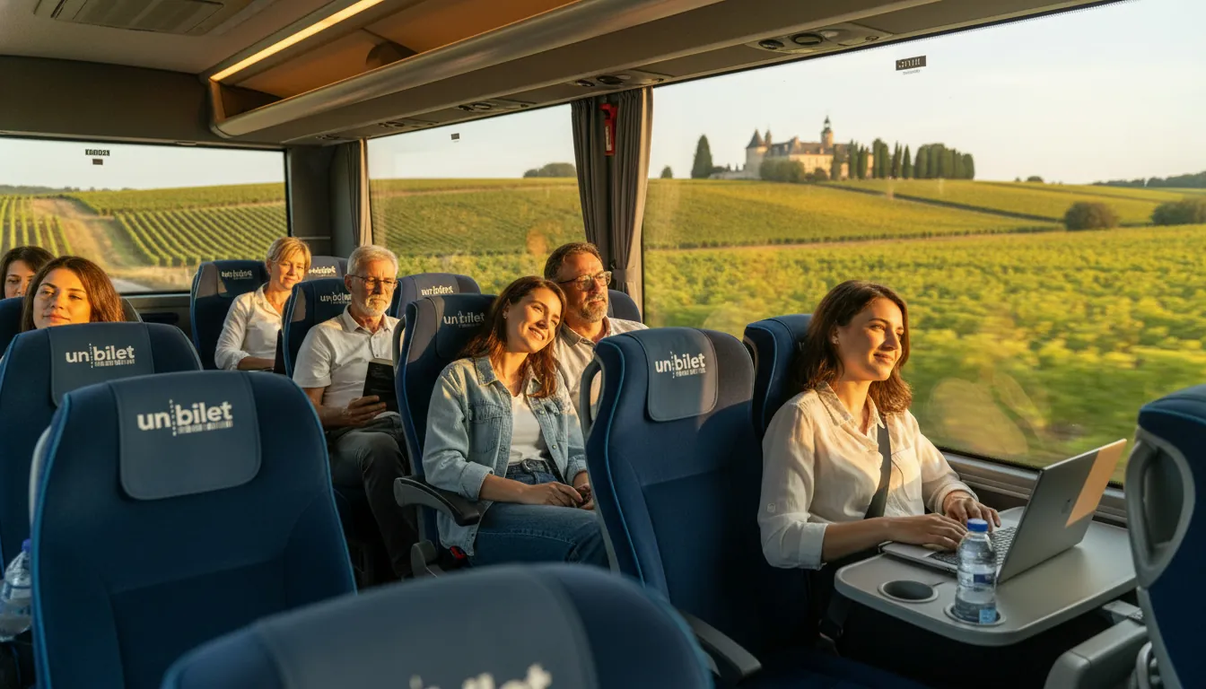 Călătorie cu autobuzul prin Franța