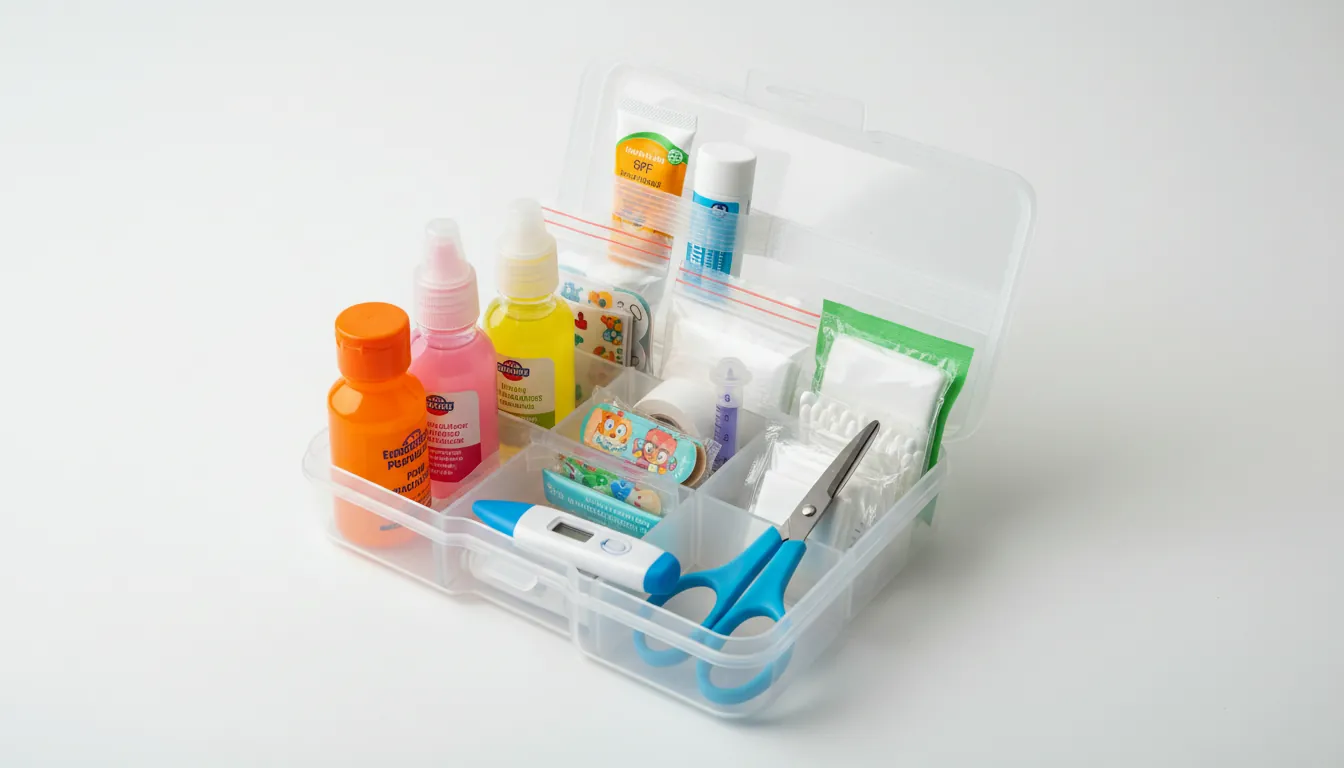 Trusa de prim ajutor pentru călătoriile cu copii