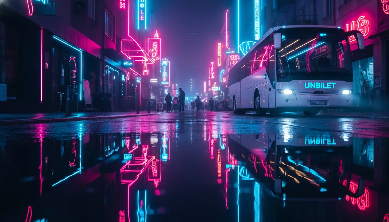 Stradă neon în Berlin noaptea