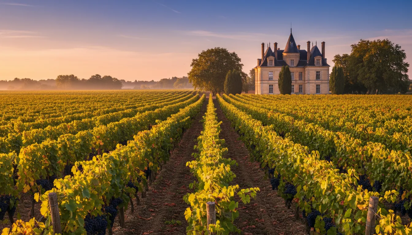 Viile din Bordeaux la apus