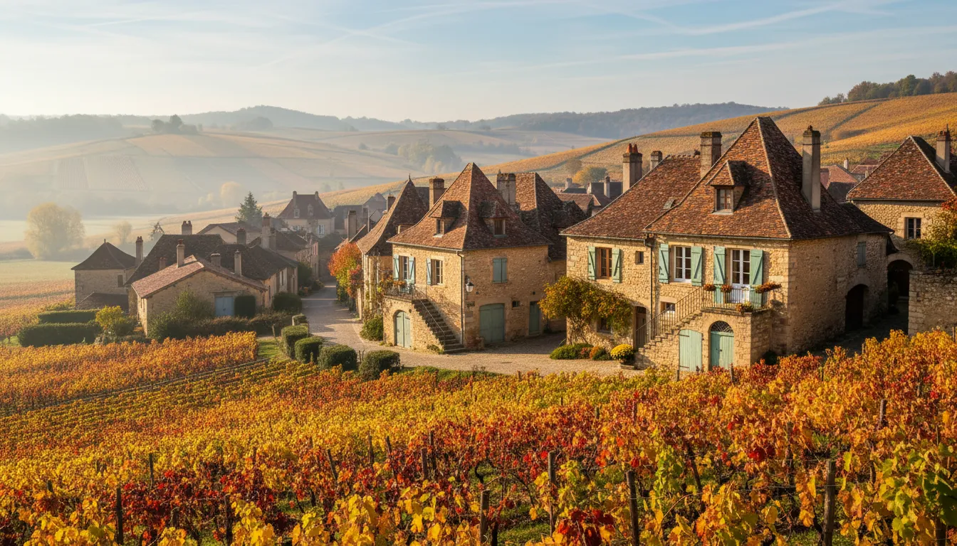 Sat în regiunea viticolă Burgundia