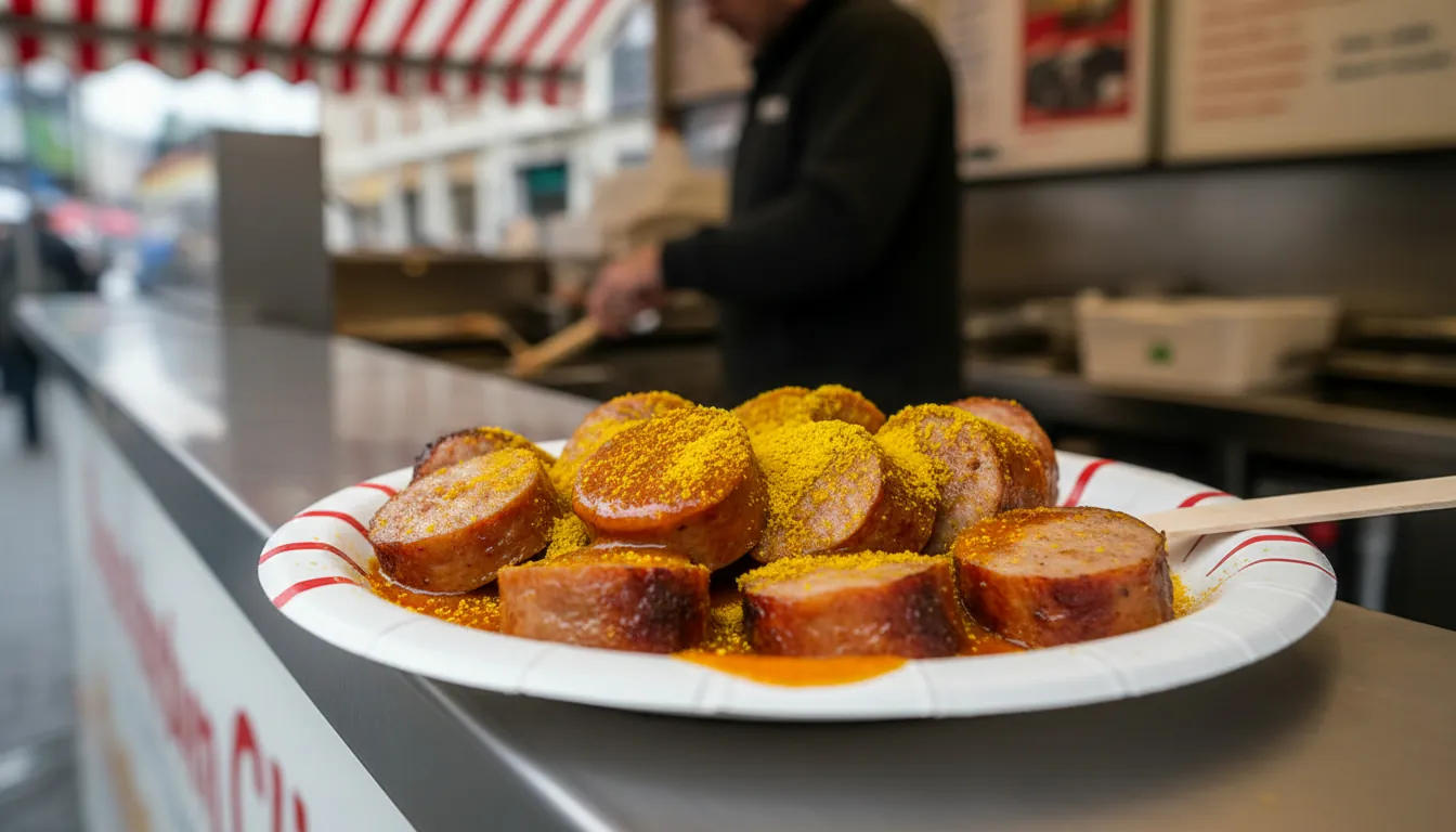 Currywurst berlineză cu sos curry