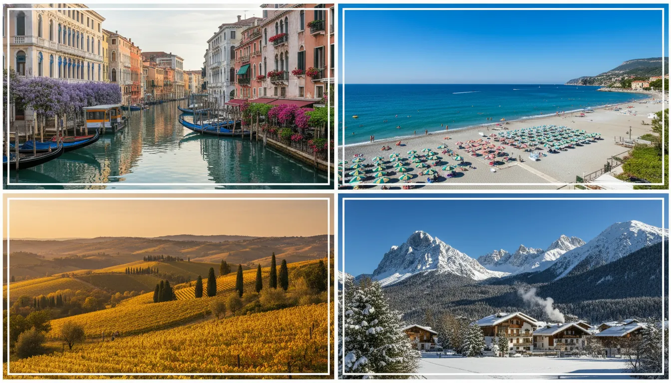 Italia în diferite anotimpuri ale anului