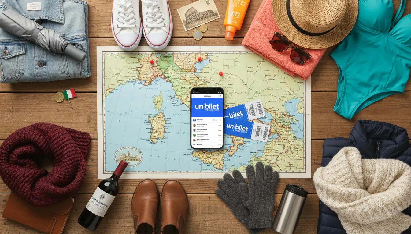 Pregătire pentru o călătorie în Italia după sezoane