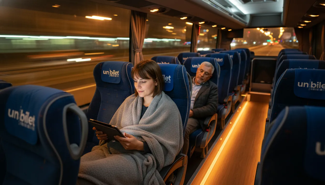 Autobuz confortabil pentru călătorii prin Europa