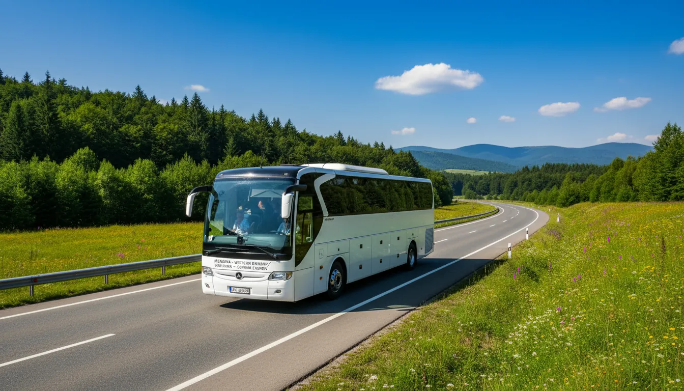 Autobuz confortabil pe autostrada europeană