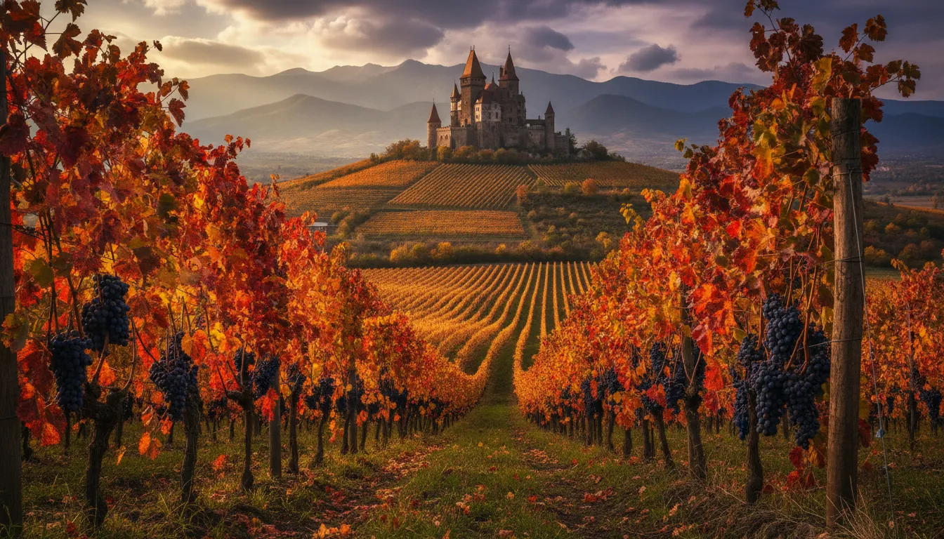 Viile Transilvaniei cu vedere la castel