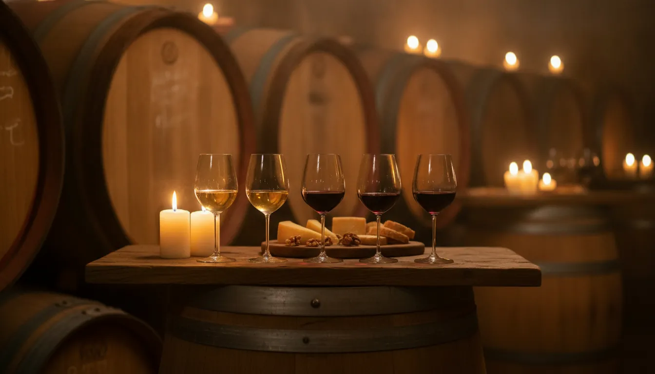 Degustare de vin în pivniță tradițională