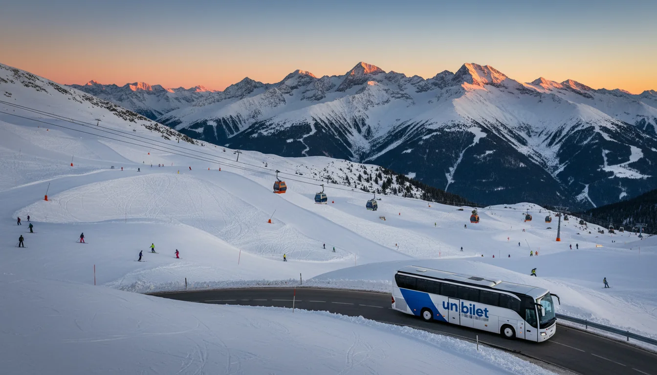 Alpii de Iarnă cu autobuzul: 5 stațiuni de schi accesibile în 2025